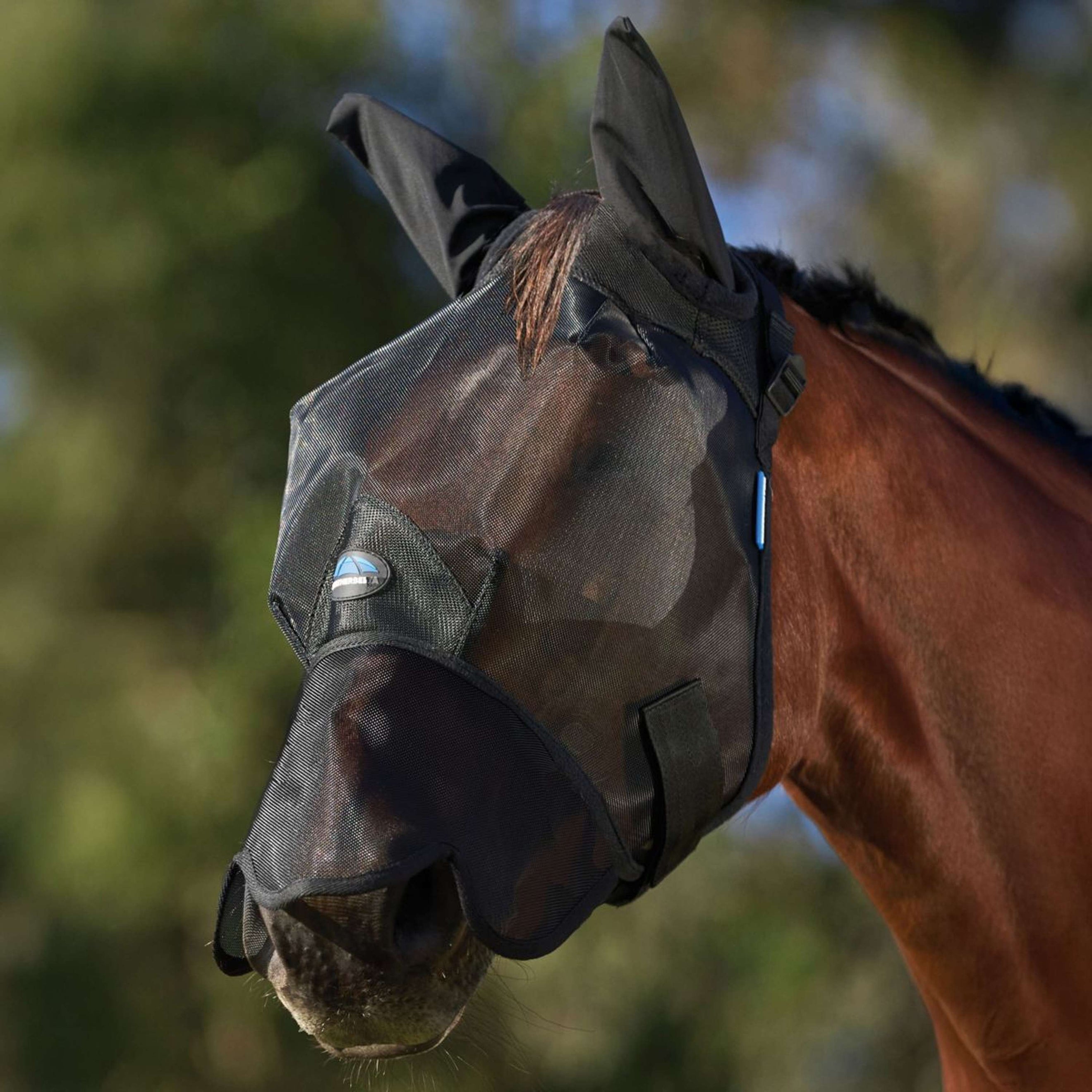 WeatherBeeta Fliegenmaske ComFiTec Guard mit Ohren und Nase Schwarz WeatherBeeta Fliegenmaske ComFiTec Guard mit Ohren und Nase Schwarz