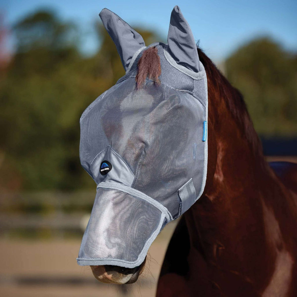 WeatherBeeta Fliegenmaske ComFiTec Durable mit Ohren und Nase Grau