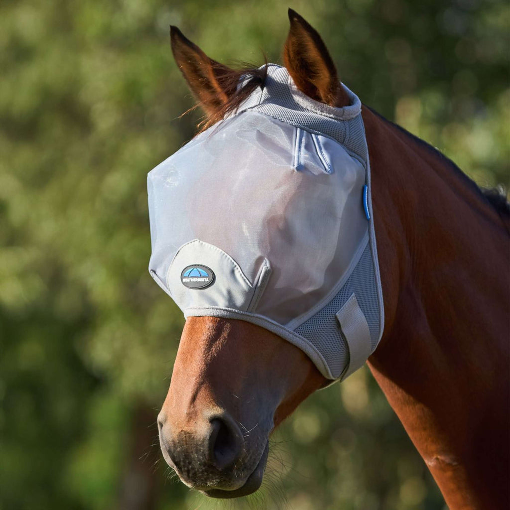 WeatherBeeta Fliegenmaske ComFiTec Durable Ohne Ohren Grau