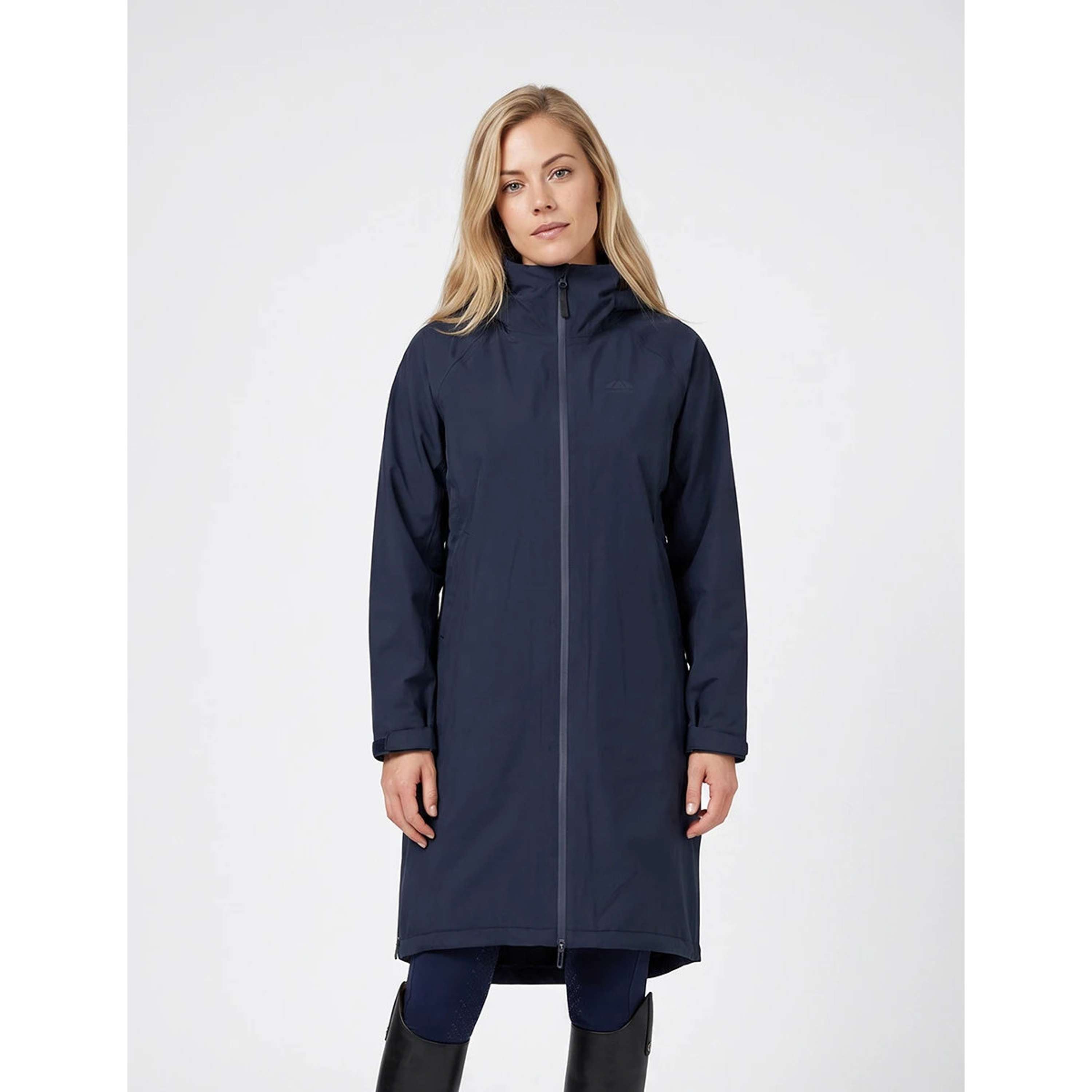 WeatherBeeta Lange Jacke Spectator Waterproof Fleece Lined Navy