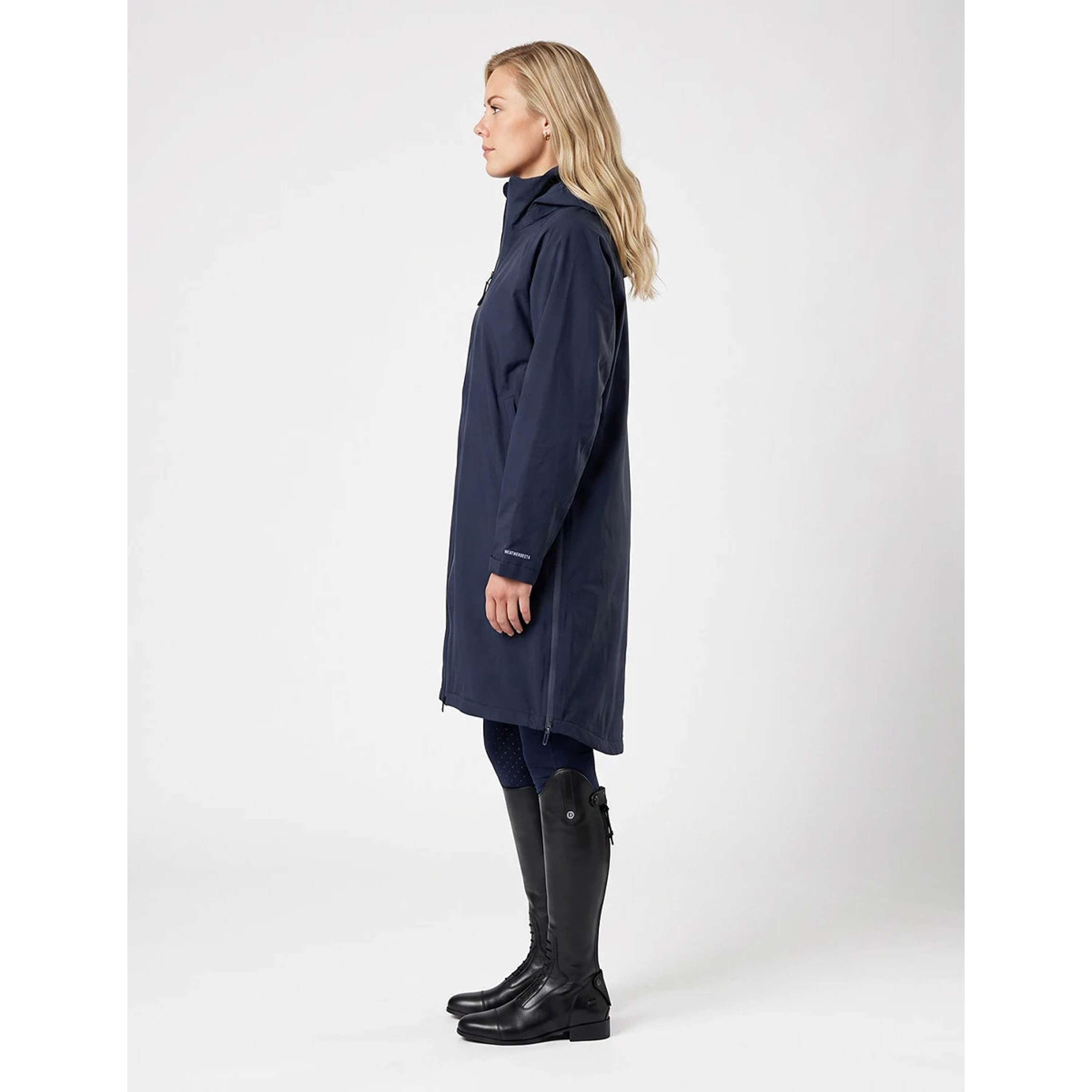 WeatherBeeta Lange Jacke Spectator Waterproof Fleece Lined Navy