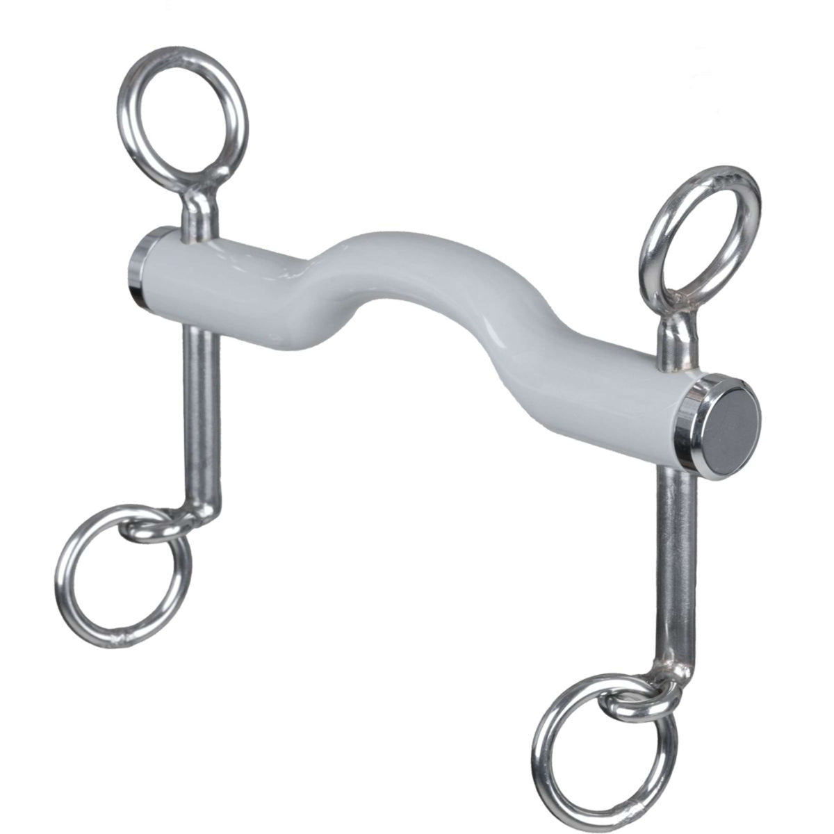 Beris Kandare Gebogen Stang Short Soft Weiß