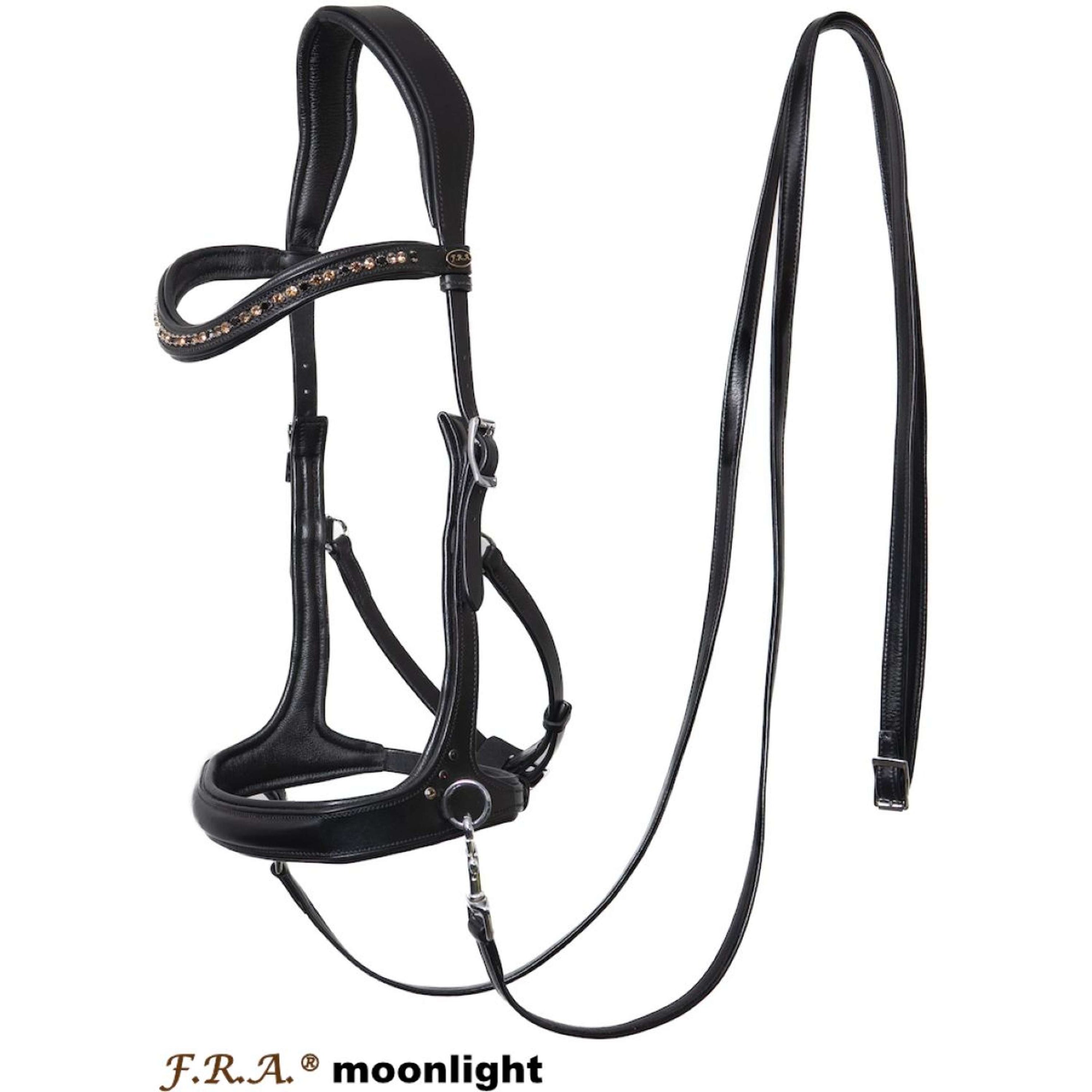 F.R.A. Gebisslose Trense Moonlight Schwarz